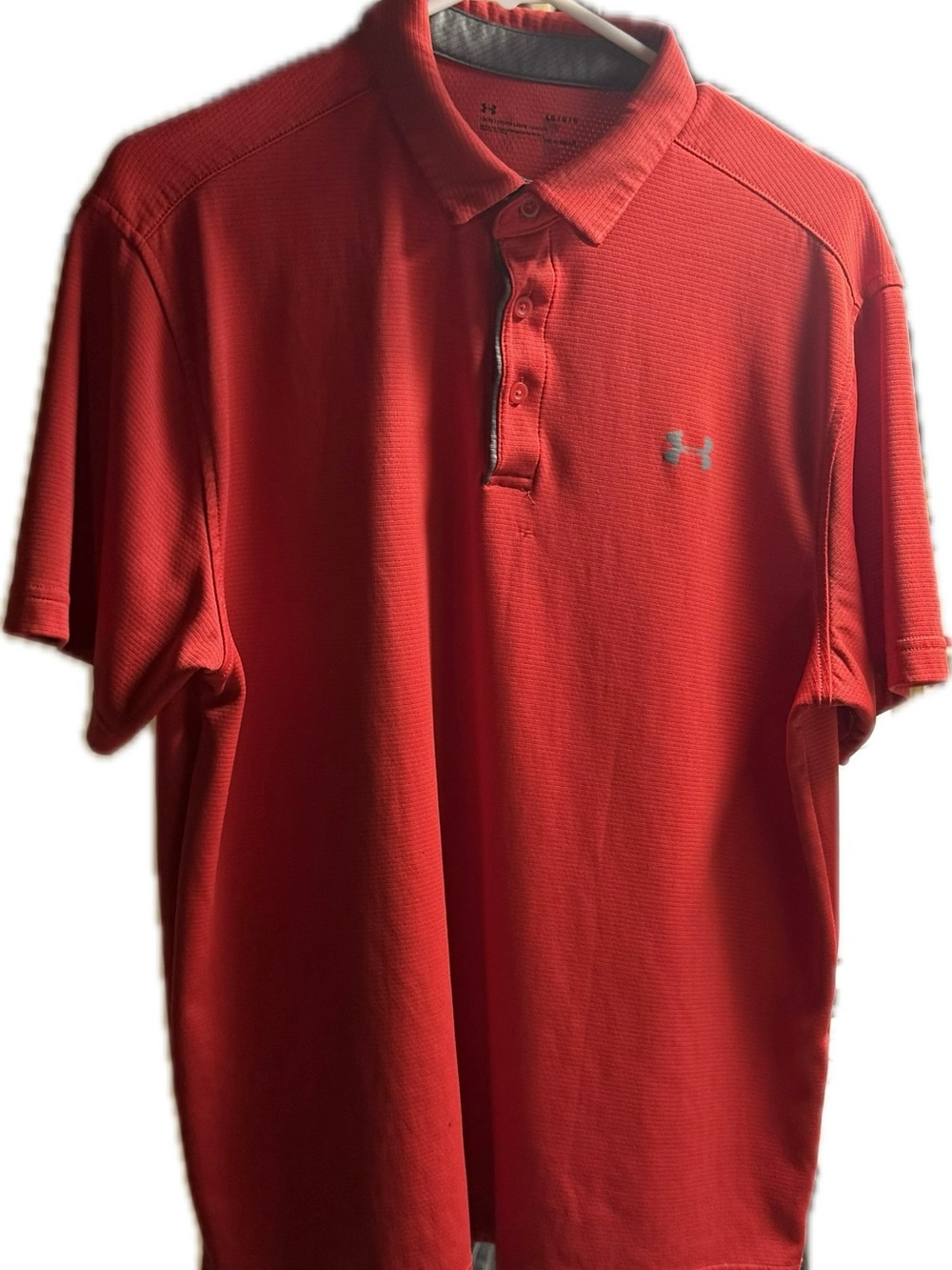Under Armour Men's Red Short Sleeve Polo